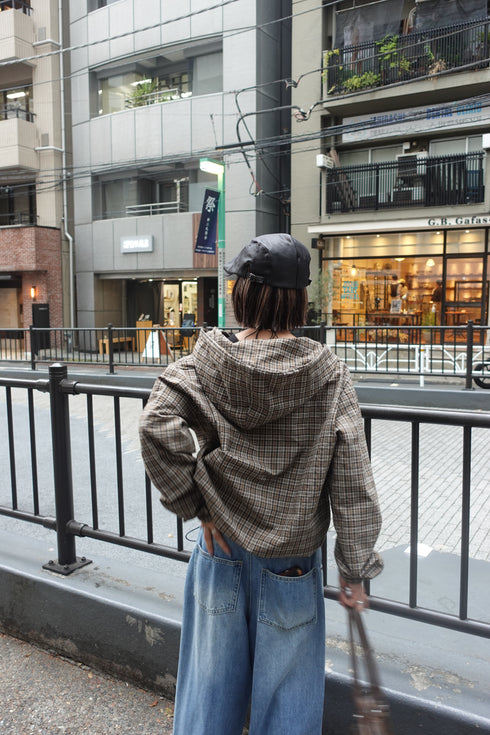 チェックアノラックパーカー